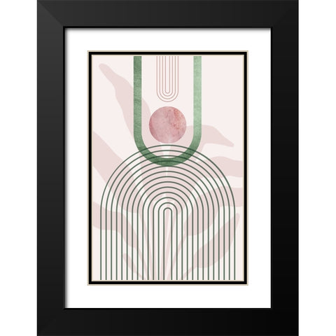 MidCentury Palm Springs 2 Black Modern Wood Framed Art Print with Double Matting by Urban Epiphany