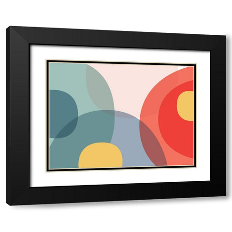 Happy Colours 2 Black Modern Wood Framed Art Print with Double Matting by Urban Epiphany