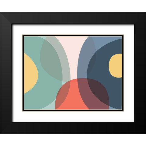 Happy Colours 3 Black Modern Wood Framed Art Print with Double Matting by Urban Epiphany