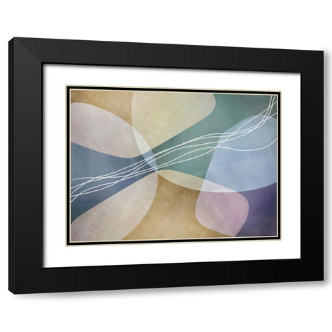 Colorful Organic Shapes 2 Black Modern Wood Framed Art Print with Double Matting by Urban Epiphany
