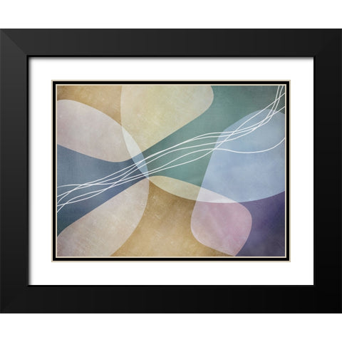 Colorful Organic Shapes 2 Black Modern Wood Framed Art Print with Double Matting by Urban Epiphany