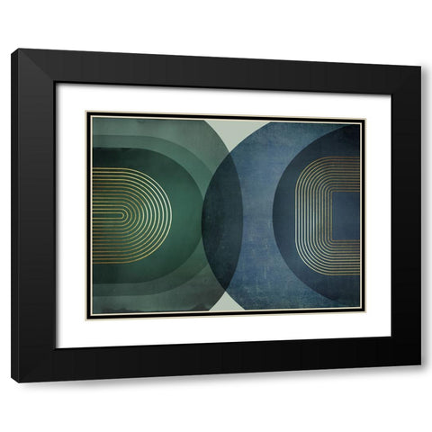 Merging Entities 2 Black Modern Wood Framed Art Print with Double Matting by Urban Epiphany