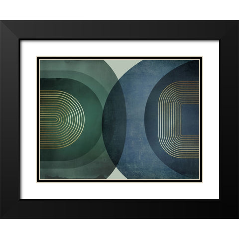 Merging Entities 2 Black Modern Wood Framed Art Print with Double Matting by Urban Epiphany