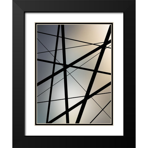Neutral Tones 1 Black Modern Wood Framed Art Print with Double Matting by Urban Epiphany