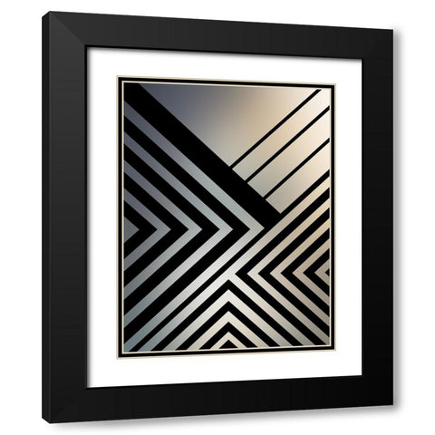 Neutral Tones 2 Black Modern Wood Framed Art Print with Double Matting by Urban Epiphany