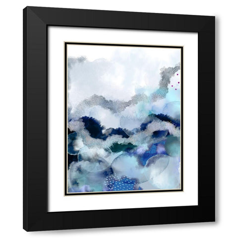 Evolving Black Modern Wood Framed Art Print with Double Matting by Urban Epiphany