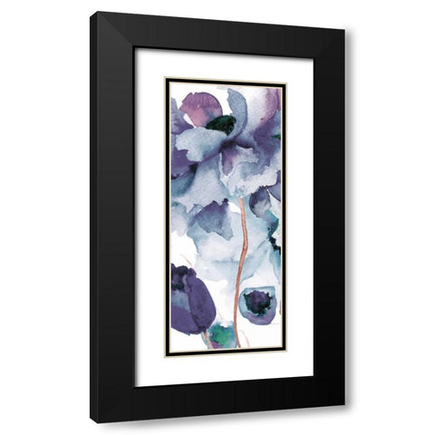 Icy Petals 2 Black Modern Wood Framed Art Print with Double Matting by Brown, Victoria