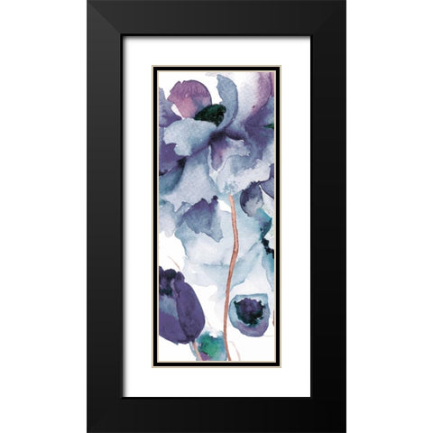 Icy Petals 2 Black Modern Wood Framed Art Print with Double Matting by Brown, Victoria