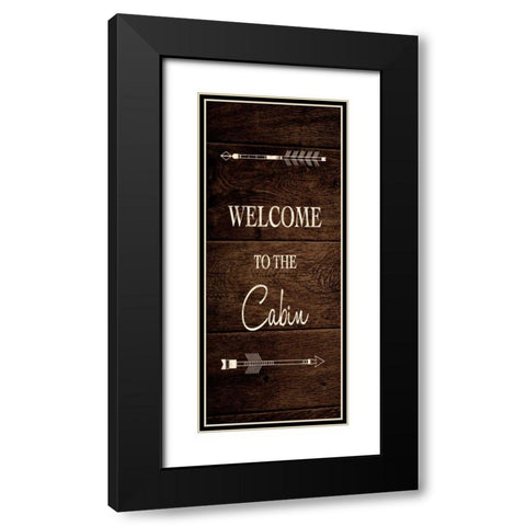 Welcome Cabin Black Modern Wood Framed Art Print with Double Matting by Brown, Victoria