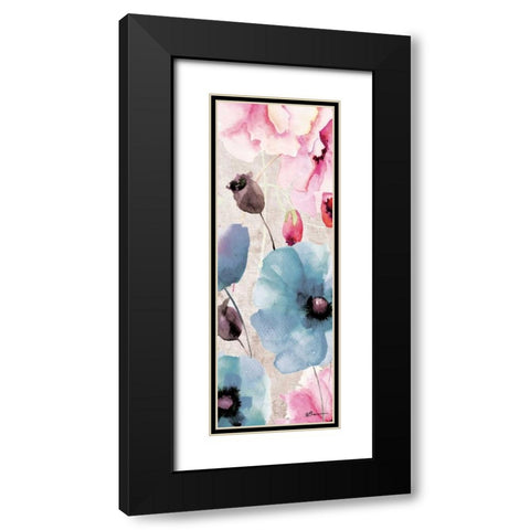 Sea Of Flowers 2 Black Modern Wood Framed Art Print with Double Matting by Brown,Victoria