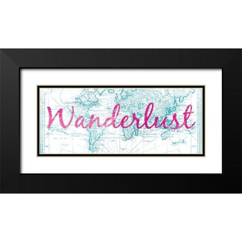 Wanderlust World Black Modern Wood Framed Art Print with Double Matting by Brown, Victoria