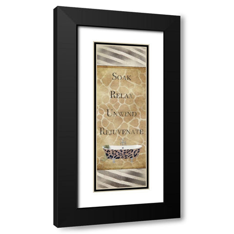 Animal Tub Black Modern Wood Framed Art Print with Double Matting by Brown, Victoria