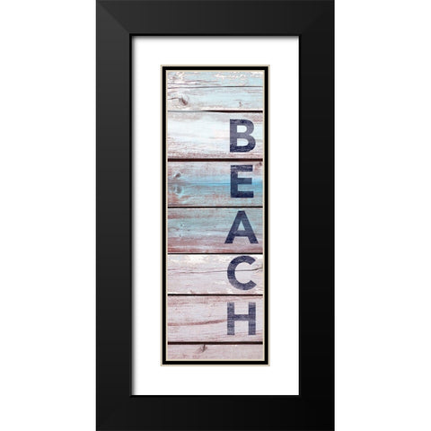 Beach Wood Black Modern Wood Framed Art Print with Double Matting by Brown, Victoria