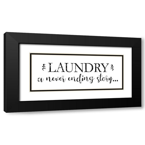 Laundry Words 5 Black Modern Wood Framed Art Print with Double Matting by Brown, Victoria
