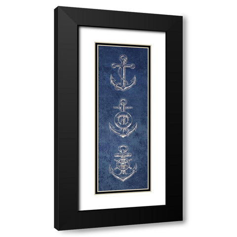 Anchor Blues 1 Black Modern Wood Framed Art Print with Double Matting by Brown, Victoria