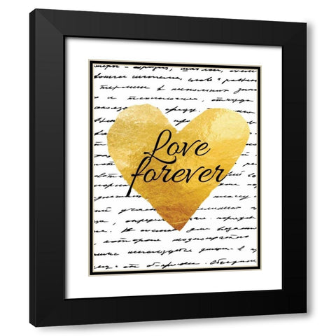 Love Letter Black Modern Wood Framed Art Print with Double Matting by Brown,Victoria