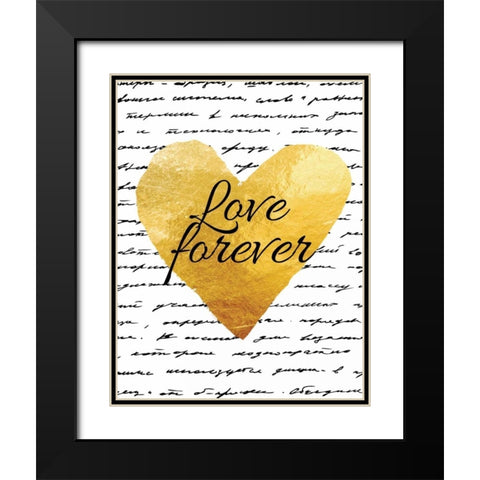 Love Letter Black Modern Wood Framed Art Print with Double Matting by Brown,Victoria