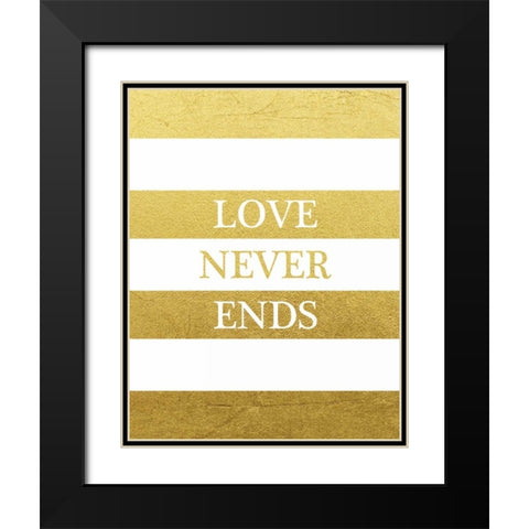 Love Never Ends Black Modern Wood Framed Art Print with Double Matting by Brown, Victoria