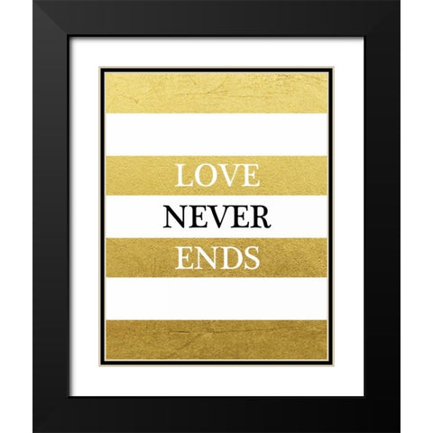 Love Never Ends Black Modern Wood Framed Art Print with Double Matting by Brown, Victoria