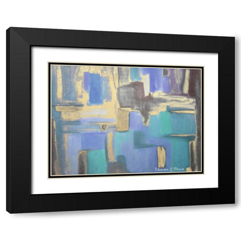Golden Lilac Black Modern Wood Framed Art Print with Double Matting by Brown, Victoria