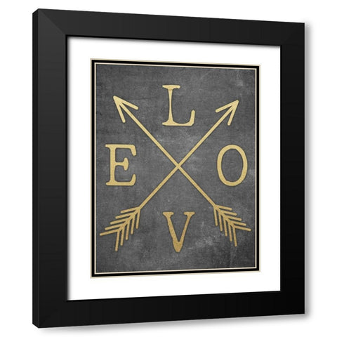 Love Arrows Black Modern Wood Framed Art Print with Double Matting by Brown, Victoria