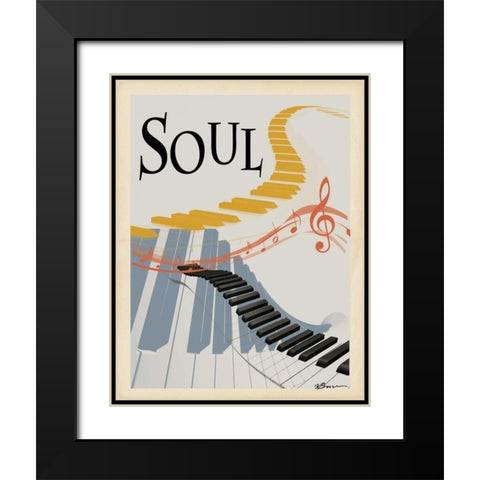 Soul Keys Black Modern Wood Framed Art Print with Double Matting by Brown, Victoria