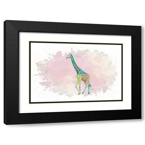 Giraffe Black Modern Wood Framed Art Print with Double Matting by Brown,Victoria