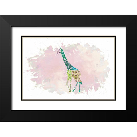 Giraffe Black Modern Wood Framed Art Print with Double Matting by Brown,Victoria
