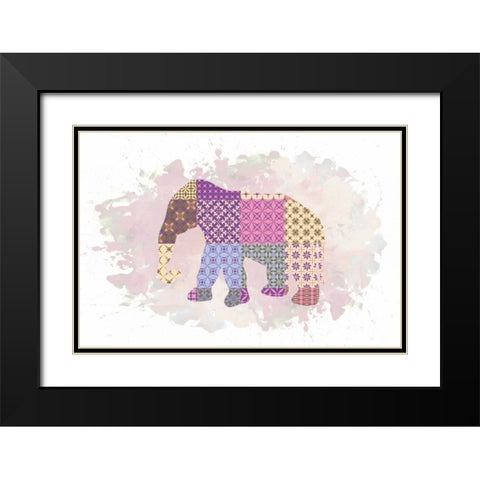 Elephant Black Modern Wood Framed Art Print with Double Matting by Brown,Victoria