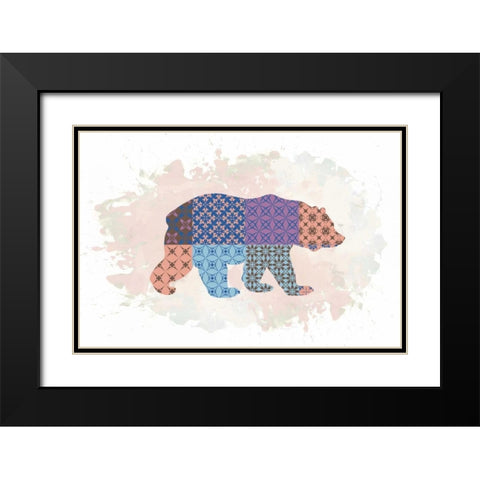 Bear Black Modern Wood Framed Art Print with Double Matting by Brown,Victoria