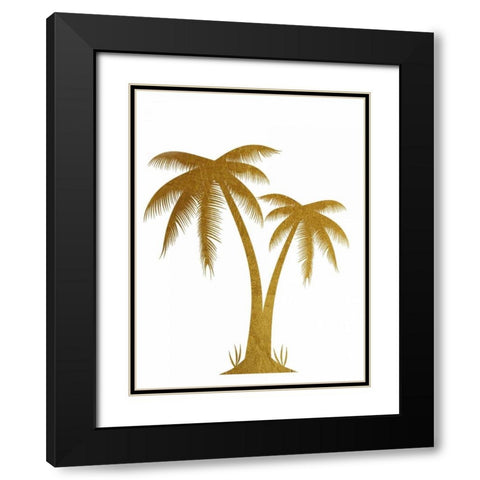 Golden Palm Black Modern Wood Framed Art Print with Double Matting by Brown,Victoria