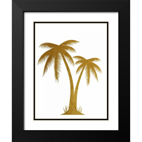 Golden Palm Black Modern Wood Framed Art Print with Double Matting by Brown,Victoria