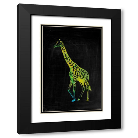 Giraffe Black Modern Wood Framed Art Print with Double Matting by Brown,Victoria