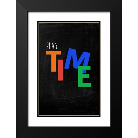 Kids Typo 2 Black Modern Wood Framed Art Print with Double Matting by Brown,Victoria