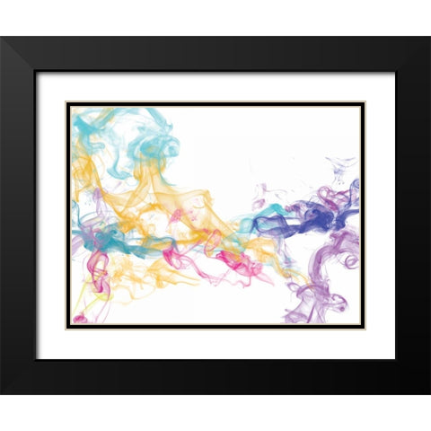 Abstract Smoke 2 Black Modern Wood Framed Art Print with Double Matting by Brown, Victoria