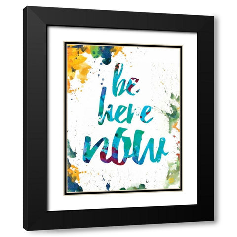 Be Here Now Black Modern Wood Framed Art Print with Double Matting by Brown, Victoria