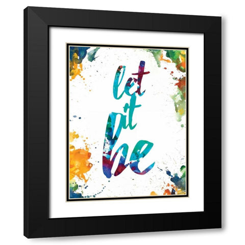 Let It Be Black Modern Wood Framed Art Print with Double Matting by Brown, Victoria