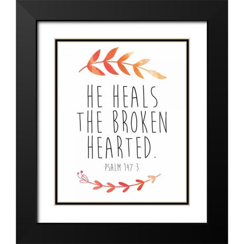 Heal Black Modern Wood Framed Art Print with Double Matting by Brown,Victoria