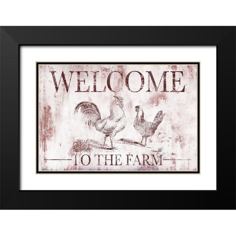 Welcome Farm Black Modern Wood Framed Art Print with Double Matting by Brown, Victoria