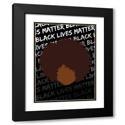BLM 7 Black Modern Wood Framed Art Print with Double Matting by Brown, Victoria