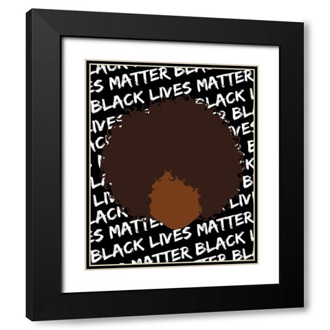 BLM 8 Black Modern Wood Framed Art Print with Double Matting by Brown, Victoria