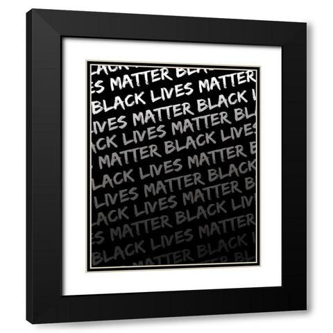 Black Lives Matter 9 Black Modern Wood Framed Art Print with Double Matting by Brown, Victoria