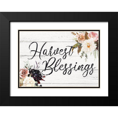 Harvest Blessings Black Modern Wood Framed Art Print with Double Matting by Brown, Victoria