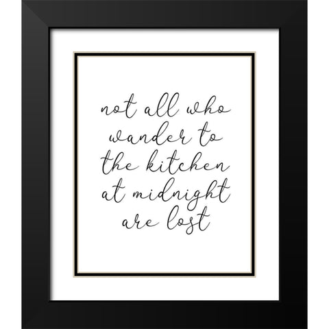 Kitchen Words 1 Black Modern Wood Framed Art Print with Double Matting by Brown, Victoria