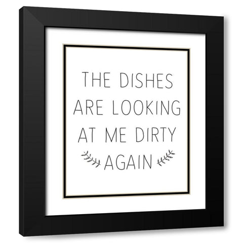 Kitchen Words 3 Black Modern Wood Framed Art Print with Double Matting by Brown, Victoria