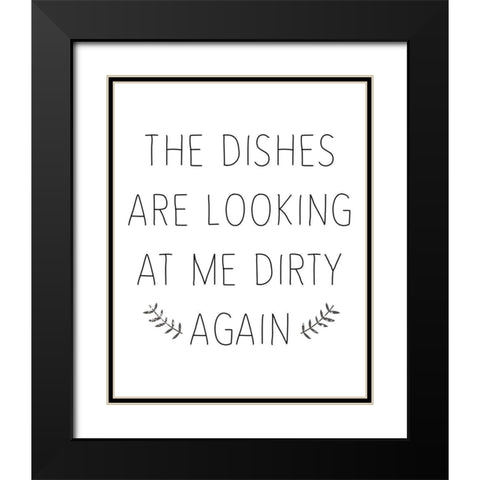 Kitchen Words 3 Black Modern Wood Framed Art Print with Double Matting by Brown, Victoria
