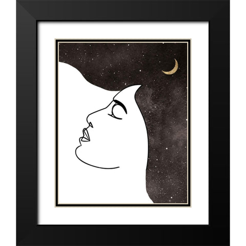 La Luna 3 Black Modern Wood Framed Art Print with Double Matting by Brown, Victoria
