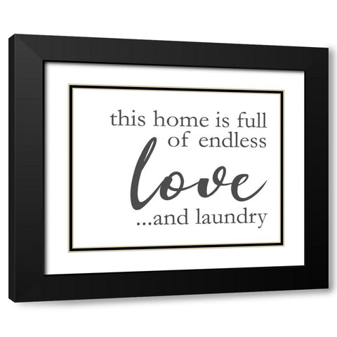 Laundry Words 2 Black Modern Wood Framed Art Print with Double Matting by Brown, Victoria