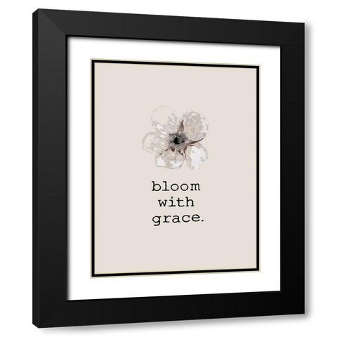 Bloom Grace Black Modern Wood Framed Art Print with Double Matting by Brown, Victoria