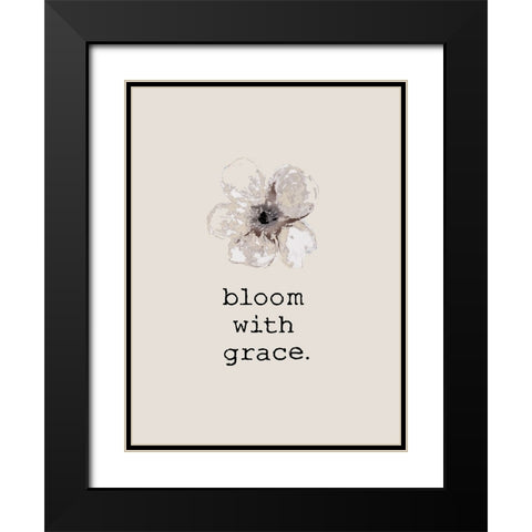 Bloom Grace Black Modern Wood Framed Art Print with Double Matting by Brown, Victoria